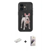 MARSİLYAN™- iPhone 11 Kılıf Nova Form Koleksiyonu - Siyah Bilvis 3D Mat Cam Ekran Koruyucu + Renkli Kamera Lens Koruma Cam - PE