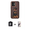 MARSİLYAN™- iPhone 11 Kılıf Nova Form Koleksiyonu - Siyah Bilvis 3D Mat Cam Ekran Koruyucu + Yeşil PVD Metal Kamera Lens