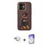 MARSİLYAN™- iPhone 11 Kılıf Nova Form Koleksiyonu - Siyah Bilvis 5in1 3D Magic Cam Ekran Koruyucu + Pers Alüminyum Kamera Lens - GD