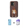 MARSİLYAN™- iPhone 11 Kılıf Nova Form Koleksiyonu - Siyah Bilvis 5in1 3D Magic Cam Ekran Koruyucu + Mavi Neon Fosforlu Kamera Lens