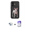 MARSİLYAN™- iPhone 11 Kılıf Nova Form Koleksiyonu - Siyah Bilvis 5in1 3D Magic Cam Ekran Koruyucu + Pers Alüminyum Kamera Lens - GI
