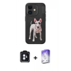 MARSİLYAN™- iPhone 11 Kılıf Nova Form Koleksiyonu - Siyah Bilvis 5in1 3D Magic Cam Ekran Koruyucu + PVD Metal Kamera Lens - MI