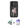 MARSİLYAN™- iPhone 11 Kılıf Nova Form Koleksiyonu - Siyah Bilvis 5in1 3D Magic Cam Ekran Koruyucu + Raze Metal Kamera Lens - KI