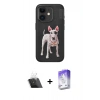 MARSİLYAN™- iPhone 11 Kılıf Nova Form Koleksiyonu - Siyah Bilvis 5in1 3D Magic Cam Ekran Koruyucu + Kamera Lens Koruma Cam - SF
