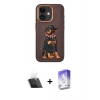 MARSİLYAN™- iPhone 11 Kılıf Nova Form Koleksiyonu - Siyah Bilvis 5in1 3D Magic Cam Ekran Koruyucu + Kamera Lens Koruma Cam - SF