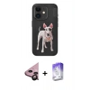 MARSİLYAN™- iPhone 11 Kılıf Nova Form Koleksiyonu - Siyah Bilvis 5in1 3D Magic Cam Ekran Koruyucu + Raze Metal Kamera Lens - SH