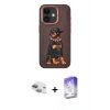 MARSİLYAN™- iPhone 11 Kılıf Nova Form Koleksiyonu - Siyah Bilvis 5in1 3D Magic Cam Ekran Koruyucu + Pers Alüminyum Kamera Lens - YL