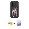 MARSİLYAN™- iPhone 11 Kılıf Nova Form Koleksiyonu - Siyah Bilvis 5in1 5D Magic Hayalet Cam Ekran Koruyucu + Rainbow Kamera Lens Koruma Cam - KI