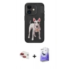 MARSİLYAN™- iPhone 11 Kılıf Nova Form Koleksiyonu - Siyah Bilvis 5in1 5D Magic Hayalet Cam Ekran Koruyucu + Pers Alüminyum Kamera Lens - KI