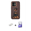 MARSİLYAN™- iPhone 11 Kılıf Nova Form Koleksiyonu - Siyah Bilvis 5in1 5D Magic Hayalet Cam Ekran Koruyucu + Renkli Kamera Lens Koruma Cam - PE