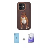 MARSİLYAN™- iPhone 11 Kılıf Nova Form Koleksiyonu - Siyah Bilvis 5in1 5D Magic Hayalet Cam Ekran Koruyucu + Neon Fosforlu Kamera Lens - MI