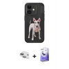 MARSİLYAN™- iPhone 11 Kılıf Nova Form Koleksiyonu - Siyah Bilvis 5in1 5D Magic Hayalet Cam Ekran Koruyucu + Pers Alüminyum Kamera Lens - YL