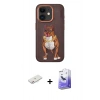 MARSİLYAN™- iPhone 11 Kılıf Nova Form Koleksiyonu - Siyah Bilvis 5in1 5D Magic Hayalet Cam Ekran Koruyucu + Renkli Kamera Lens Koruma Cam - PE