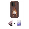 MARSİLYAN™- iPhone 11 Kılıf Nova Form Koleksiyonu - Siyah Bilvis 5in1 5D Magic Hayalet Cam Ekran Koruyucu + Siyah Raze Metal Kamera Lens