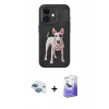 MARSİLYAN™- iPhone 11 Kılıf Nova Form Koleksiyonu - Siyah Bilvis 5in1 5D Magic Hayalet Cam Ekran Koruyucu + Pers Alüminyum Kamera Lens - GI