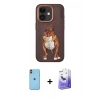 MARSİLYAN™- iPhone 11 Kılıf Nova Form Koleksiyonu - Siyah Bilvis 5in1 5D Magic Hayalet Cam Ekran Koruyucu + Neon Fosforlu Kamera Lens - TU