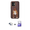 MARSİLYAN™- iPhone 11 Kılıf Nova Form Koleksiyonu - Siyah Bilvis 5in1 5D Magic Hayalet Cam Ekran Koruyucu + Pers Alüminyum Kamera Lens - LT