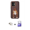 MARSİLYAN™- iPhone 11 Kılıf Nova Form Koleksiyonu - Siyah Bilvis 5in1 5D Magic Hayalet Cam Ekran Koruyucu + Pers Alüminyum Kamera Lens - GD
