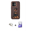 MARSİLYAN™- iPhone 11 Kılıf Nova Form Koleksiyonu - Siyah Bilvis 5in1 5D Magic Hayalet Cam Ekran Koruyucu + Pers Alüminyum Kamera Lens - GD