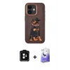 MARSİLYAN™- iPhone 11 Kılıf Nova Form Koleksiyonu - Siyah Bilvis 5in1 5D Magic Hayalet Cam Ekran Koruyucu + PVD Metal Kamera Lens - TU