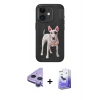 MARSİLYAN™- iPhone 11 Kılıf Nova Form Koleksiyonu - Siyah Bilvis 5in1 5D Magic Hayalet Cam Ekran Koruyucu + Raze Metal Kamera Lens - MR