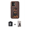 MARSİLYAN™- iPhone 11 Kılıf Nova Form Koleksiyonu - Siyah Bilvis Hayalet Cam Ekran Koruyucu + PVD Metal Kamera Lens - MI
