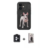 MARSİLYAN™- iPhone 11 Kılıf Nova Form Koleksiyonu - Siyah Bilvis Hayalet Cam Ekran Koruyucu + PVD Metal Kamera Lens - MI