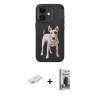 MARSİLYAN™- iPhone 11 Kılıf Nova Form Koleksiyonu - Siyah Bilvis Hayalet Cam Ekran Koruyucu + Renkli Kamera Lens Koruma Cam - PE