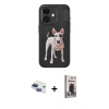 MARSİLYAN™- iPhone 11 Kılıf Nova Form Koleksiyonu - Siyah Bilvis Hayalet Cam Ekran Koruyucu + Pers Alüminyum Kamera Lens - LT