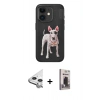 MARSİLYAN™- iPhone 11 Kılıf Nova Form Koleksiyonu - Siyah Bilvis Hayalet Cam Ekran Koruyucu + Raze Metal Kamera Lens - GS