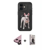 MARSİLYAN™- iPhone 11 Kılıf Nova Form Koleksiyonu - Siyah Bilvis Hayalet Cam Ekran Koruyucu + Raze Metal Kamera Lens - SH
