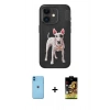 MARSİLYAN™- iPhone 11 Kılıf Nova Form Koleksiyonu - Siyah Buffer Cam Ekran Koruyucu + Neon Fosforlu Kamera Lens - MI