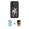 MARSİLYAN™- iPhone 11 Kılıf Nova Form Koleksiyonu - Siyah Buffer Cam Ekran Koruyucu + Neon Fosforlu Kamera Lens - TU
