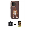 MARSİLYAN™- iPhone 11 Kılıf Nova Form Koleksiyonu - Siyah Buffer Cam Ekran Koruyucu + PVD Metal Kamera Lens - MI
