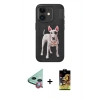 MARSİLYAN™- iPhone 11 Kılıf Nova Form Koleksiyonu - Siyah Buffer Cam Ekran Koruyucu + Raze Metal Kamera Lens - KI
