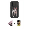 MARSİLYAN™- iPhone 11 Kılıf Nova Form Koleksiyonu - Siyah Buffer Cam Ekran Koruyucu + Raze Metal Kamera Lens - SH