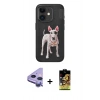 MARSİLYAN™- iPhone 11 Kılıf Nova Form Koleksiyonu - Siyah Buffer Cam Ekran Koruyucu + Raze Metal Kamera Lens - MR