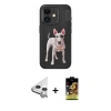 MARSİLYAN™- iPhone 11 Kılıf Nova Form Koleksiyonu - Siyah Buffer Cam Ekran Koruyucu + Raze Metal Kamera Lens - GS