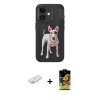 MARSİLYAN™- iPhone 11 Kılıf Nova Form Koleksiyonu - Siyah Buffer Cam Ekran Koruyucu + Renkli Kamera Lens Koruma Cam - TU