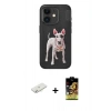 MARSİLYAN™- iPhone 11 Kılıf Nova Form Koleksiyonu - Siyah Buffer Cam Ekran Koruyucu + Renkli Kamera Lens Koruma Cam - SI
