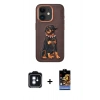 MARSİLYAN™- iPhone 11 Kılıf Nova Form Koleksiyonu - Siyah Buffer Hayalet Cam Ekran Koruyucu + Mavi PVD Metal Kamera Lens
