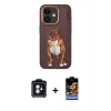 MARSİLYAN™- iPhone 11 Kılıf Nova Form Koleksiyonu - Siyah Buffer Hayalet Cam Ekran Koruyucu + Mavi PVD Metal Kamera Lens
