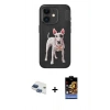 MARSİLYAN™- iPhone 11 Kılıf Nova Form Koleksiyonu - Siyah Buffer Hayalet Cam Ekran Koruyucu + Pers Alüminyum Kamera Lens - LT