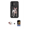 MARSİLYAN™- iPhone 11 Kılıf Nova Form Koleksiyonu - Siyah Buffer Hayalet Cam Ekran Koruyucu + Pers Alüminyum Kamera Lens - KI