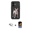 MARSİLYAN™- iPhone 11 Kılıf Nova Form Koleksiyonu - Siyah Buffer Hayalet Cam Ekran Koruyucu + Pers Alüminyum Kamera Lens - YL