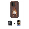 MARSİLYAN™- iPhone 11 Kılıf Nova Form Koleksiyonu - Siyah Buffer Hayalet Cam Ekran Koruyucu + Siyah PVD Metal Kamera Lens