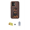 MARSİLYAN™- iPhone 11 Kılıf Nova Form Koleksiyonu - Siyah Joko Magic 5D Cam + Kırmızı Rainbow Kamera Lens Koruma Cam