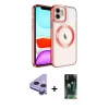 MARSİLYAN™- iPhone 11 Kılıf Nova Işık Özel Seri - Şeffaf 360 Full Body Arka Koruyucu + Raze Metal Kamera Lens - MR