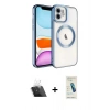 MARSİLYAN™- iPhone 11 Kılıf Nova Işık Özel Seri - Şeffaf Pasifik Cam Ekran Koruyucu + Kamera Lens Koruma Cam - SF
