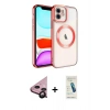 MARSİLYAN™- iPhone 11 Kılıf Nova Işık Özel Seri - Şeffaf Pasifik Cam Ekran Koruyucu + Raze Metal Kamera Lens - SH